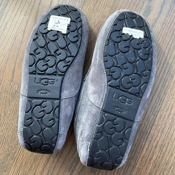 UGG Men\'s Ascot Wool Grey Moccasins Slipper Shoes 3233